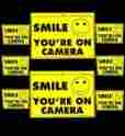 246-adt-02 045899400869 Wmtl Smile You Are On Security Video Surveillance Cameras Recording Warning Signs