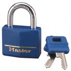 142dcm Master Lock Blue Vinyl Cover Brass Padlock 071649002304
