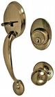 7496946 45035 Ultra Antique Brass Single Cylinder Deadbolt Entry Combo 749694450356
