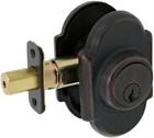 631000c Delaney Designer Single Cylinder Deadbolt With Curved Backplate 087305926396