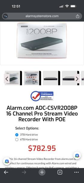 Adc-csvr2008p-1x3tb Alarm.com Adc-csvr2008p 8ch Commercial Streaming Video Recorder-3tb Csvr #adc-csvr2008p-1x3tb