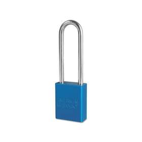 A1107blu American Lock Solid Aluminum Padlocks 1/4 Inches Dia 3 L X 3/4 W