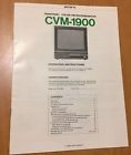 Cvm-1900 Sony Cvm Color Video Receiver Monitor Trinitron Operating Instructions
