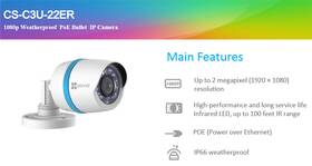Cs-c3u-22er Ezviz Super Hd 1080p 2mp - Poe Security Camera Plus