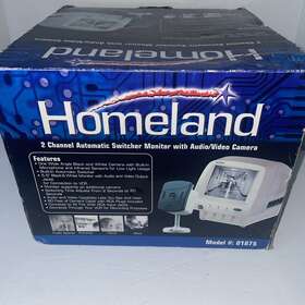 01875 Homeland New Security #01875 Video Camera 2 Channel Auto Switcher Tv Monitor