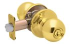 J54vcna605 Schlage Bright Brass Corona Keyed Entry Knobs 043156742400