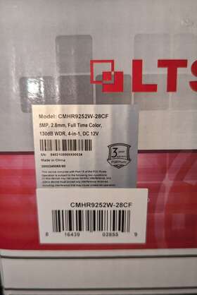 Ltcmhr9252w-28cf Lts - 5mp Full Time 24/7 Color Camera Large Bullet 2.8mm Lens