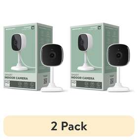 Mi-cw051-199w Merkury Smart 2 Pack 1080p Indoor Camera With Voice Control 2.4 Ghz Wi-fi