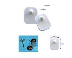170405 Preasion 200pcs Eas 8.2mhz Security Hard Tag Label White 4.2 4.8c