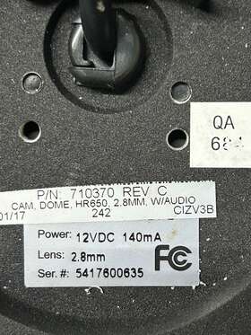 Hr-650 Rei 710370 2.8mm Dome Mic. Day/night Camera