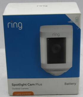 114233 Ring 840268938512 White - Spotlight Cam Plus Battery #114233
