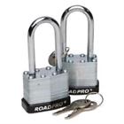 Rpls-40l-2 Roadpro Laminated Steel Padlock With Bumper Guard Shackle 045464180134