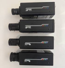 Kc-2a Ultrak Lot Of 4 Color Cctv Camera With Lens Security Surveillance Work