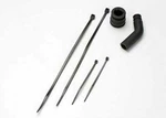 Traxxas 5245 - Pipe Coupler, Exhaust Deflector, Rubber & Cable Ties, Black, Revo. Fixed Price $10.04.