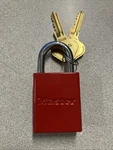 Master Safety Lockout Padlock Red. Fixed Price $10.00.
