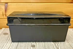 Vtg Alpha Black Storage Case Holds 24 Cds Plastic Box W/ Lid Made Usa *read*. Fixed Price $10.00.