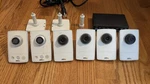 Axis M1054 (2) M1025 (4) Security Cameras W/poe Switch. Fixed Price $300.00.