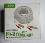 Q-see 100' Shielded Video & Power Bnc Cable W/2-FEMALE Connectors QS100TC. Fixed Price $11.49.