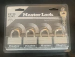 Master Keyed Alike Laminated Steel Padlocks 4 Pack Small Silver 3009D. Fixed Price $34.50.