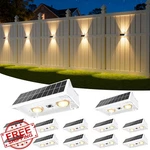 Niorsun Solar Fence Lights 12PK Up/down White/rgb Dusk-dawn Patio Backyard. Fixed Price $208.99.