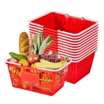 Vevor Shopping Baskets Grocery With Handles 12 Pcs Stackable For Stores. Fixed Price $74.99.