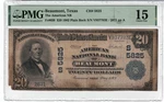 1902 $20 Pb The American National Bank Of Beaumont Texas Tx - 2671 #5825 Pmg. Fixed Price $1785.00.