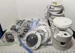 Six Used Pelco Cameras With Outer Mounting Hardware, ICS-CW-V39 3.0-9.0MM. Fixed Price $30.00.
