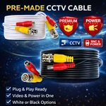 Cctv Cable Security Camera Siamese Wire Bnc Dc Power Video White Black Lot. Fixed Price $77.17.