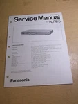 Panasonic Quad Unit WJ-410 Service Manual *free Shipping*. Fixed Price $9.99.