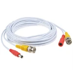 50FT White Bnc Video Power Cord For Q-see 1080P 720P 960H Etc Camera Cable Lead. Fixed Price $14.99.