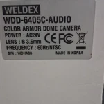 Weldex WDD-6405C-AUDIO Color Armor Dome Camera AC24V 3.6MM Lens 60HZ Ntsc. Fixed Price $75.00.
