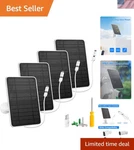4 Pack 5W Usb Solar Panel -round Power Supply For Outdoor Security Cameras. Fixed Price $169.99.