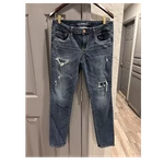 American Eagle High Rise Super Stretch Skinny Jeans Blue Medium Wash Distressed. Fixed Price $15.00.