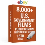 8,000+ U.s. Government Films 1.5TB Drive Public Domain Historical Video. Fixed Price $189.00.