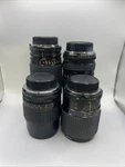 4 Vintage Camera Lens, Super Albinon Kalimar Focal, Minolta, Avigon Auto Zoom. Fixed Price $62.99.