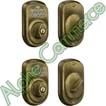 *2-PACKS* Schlage Keypad Keyless Deadbolt Plymouth Antique Brass BE365VPLY609. Fixed Price $239.99.