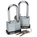 Roadpro RPLS-40L/2 PADLOCK/2PK 1.5 .in Steel Lam Key Alike (RPLS40L/2). Fixed Price $28.74.