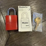 Master Model 6835RED Safety Lockout Padlock One Lock, Two Keys. Fixed Price $11.99.