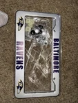 2PCS Aluminum Baltimore License Plate Frame For Ravens Flock. Fixed Price $10.00.