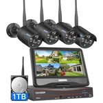Hiseeu 10"LCD 10CH 5MP Nvr Wifi Ip Outdoor Wireless Security Camera System Cctv. Fixed Price $222.29.