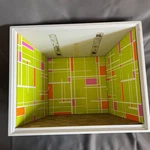 American Girl Minis Illuma Groovy Room Box Retro Mod Display 60S. Fixed Price $79.95.