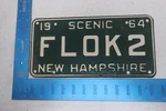 New Hampshire Nh License Plate Tag Vanity 1964 Flock Chickens Farmer FLOK2. Fixed Price $30.40.