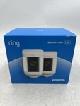 Ring Spotlight Plus Camera Indoor/outdoor Wireless Pack Of 2 Battery New. Fixed Price $148.50.