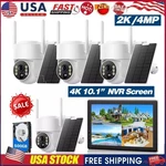 10CH Nvr Wifi Pan/tilt Home Security Camera Outdoor Wireless Solar Battery. Fixed Price $306.64.