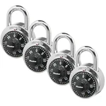 Four Master Locks 1500D - Combination W/ Steel Shackle (11/16") Rounded. Fixed Price $19.99.