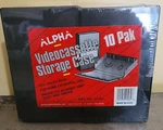 Lot Of 10 Alpha Vhs Video Tape Storage Cases Clam Shell Black W/ Title Card. Fixed Price $14.00.