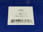 Rainbow Cctv Lens G75E 1" 75MM F1.8 Video Auto Iris Made Japan 782868131798. Fixed Price $50.00.