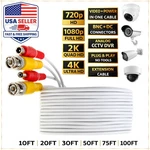 Cctv Bnc Video Power Extension Cable Dvr Security Camera Plug & Play White Lot. Fixed Price $8.34.