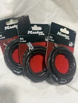 Box Of 3 Master Locks 8114D Own Combination Cable Black 6' 5/16". Fixed Price $23.00.