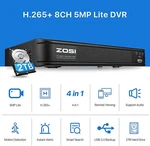Zosi Cctv H.265+ 5MP Lite 4-IN-1 Dvr Home Surveillance 0-2TB For Security Camera. Fixed Price $55.99.